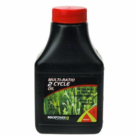 MAXPOWER PRECISION PARTS Oil 2 cycle 2.6 oz Prem w/stab 337014